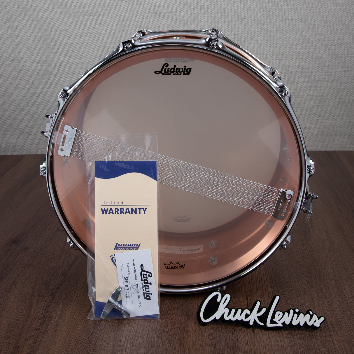 Ludwig Copper Phonic 6.5x14-Inch Snare - Smooth Shell, Tube Lugs