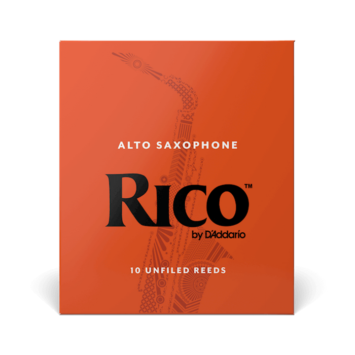 D'Addario RJA10 Rico Unfiled Alto Sax Reed 10-Pack - New,3.5