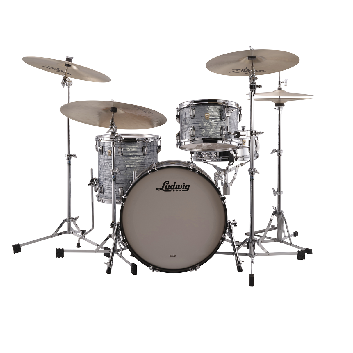Ludwig Classic Downbeat 3-Piece Maple Shell Pack with 20-Inch Kick - Sky Blue