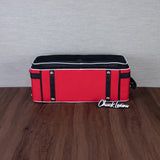 Marcus Bonna Custom Double Case for Piston Trumpets - Red / Black, Carbon Fiber Shell