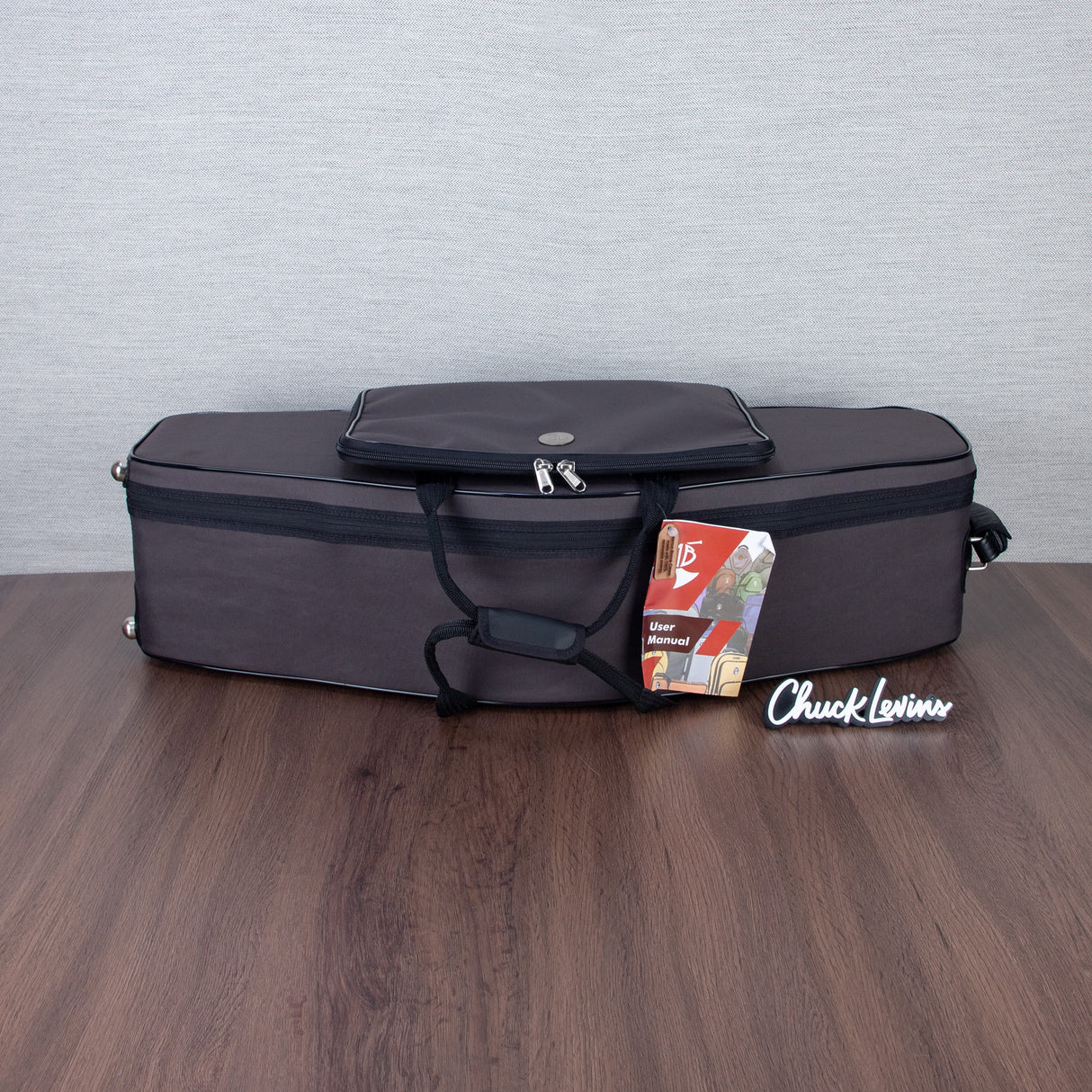 Marcus Bonna Double Case for Tenor and Soprano Sax with Fixed Straight Neck - Carbon Fiber - Dark Brown