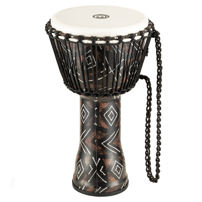 Meinl 10" Rope Tuned Travel Series Djembe, Kanga Sarong Finish - Synthetic Head