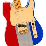Fender Buck Owens Signature Telecaster Electric Guitar - Red, Silver and Blue Sparkle