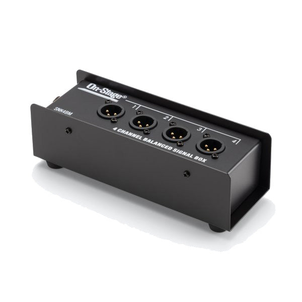 On-Stage SNK4BM 4-Channel Balanced XLR-Male Bidirectional Signal Box Extender over Ethernet
