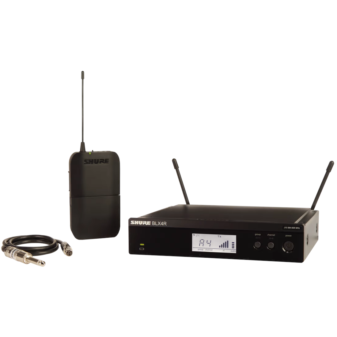 Wireless Guitar Rack Shure BLX14R Wireless Rack-Mount Guitar System - H10 Band – Chuck Levin ...