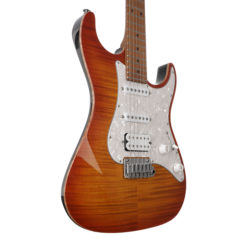 Suhr Standard Plus, Roasted Maple Fingerboard - Trans Honey Amber Burst - New