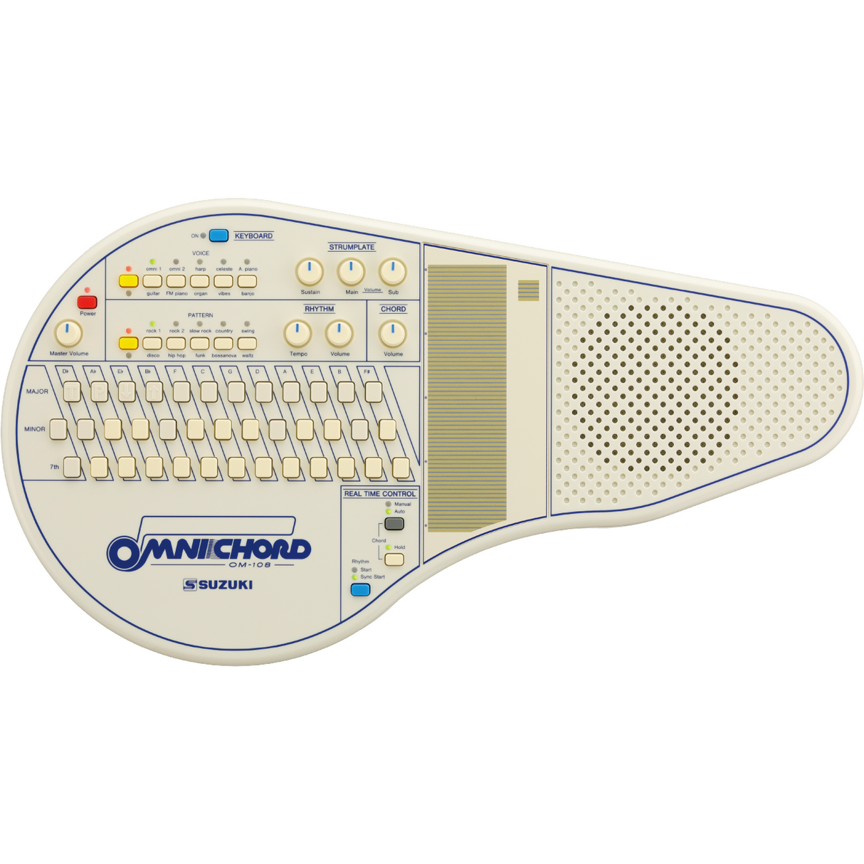 Suzuki OM-108 Omnichord with Power Supply Unit - Open Box, Mint