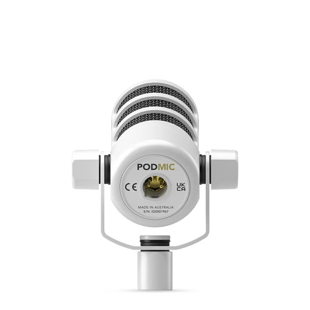 Rode PodMic Dynamic Podcasting Microphone - Limited Edition White - Mint, Open Box