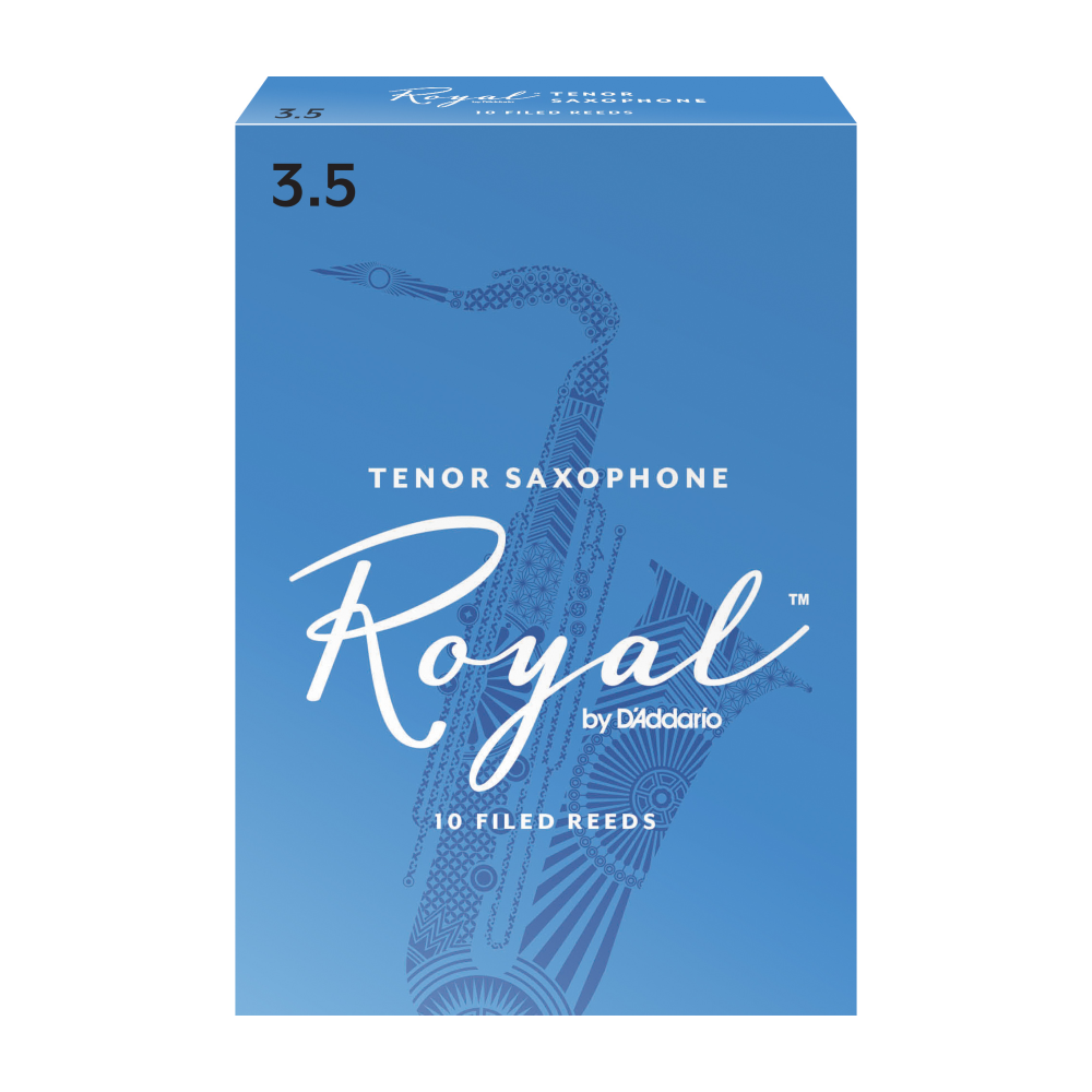 D'Addario RKB10 Royal Filed Tenor Saxophone Reed 10-Pack - New,3.5