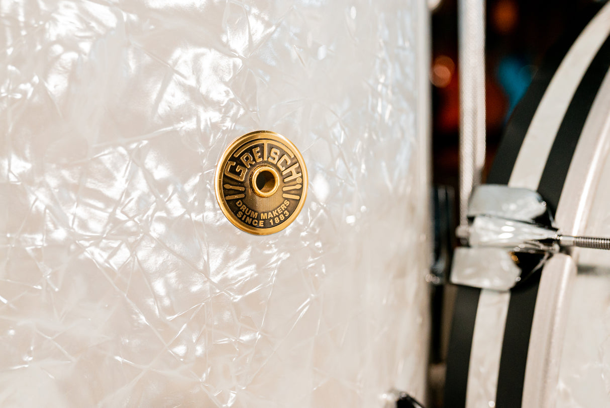 Gretsch USA Custom Nitron 3 Piece Shell Pack, 60's White Marine Pearl - 12/14/20