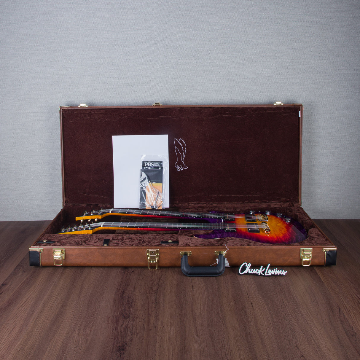 PRS Private Stock Custom 24 Double-Neck 6/12 String Electric Guitar - Indian Ocean Sunset Glow - #0384233