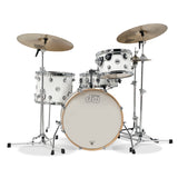 Drum Workshop Design Series Frequent Flyer 4-Piece Shell Pack - White Gloss - New,White Gloss