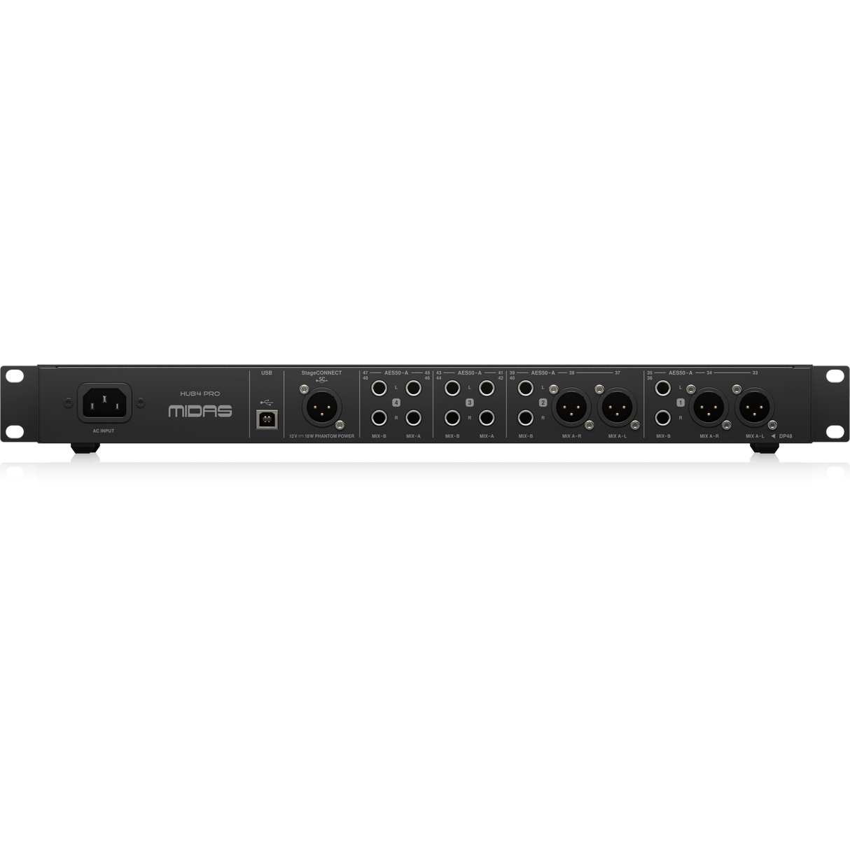 Midas HUB4 PRO_US1 96k Monitor System Hub with 4 PoE Ports