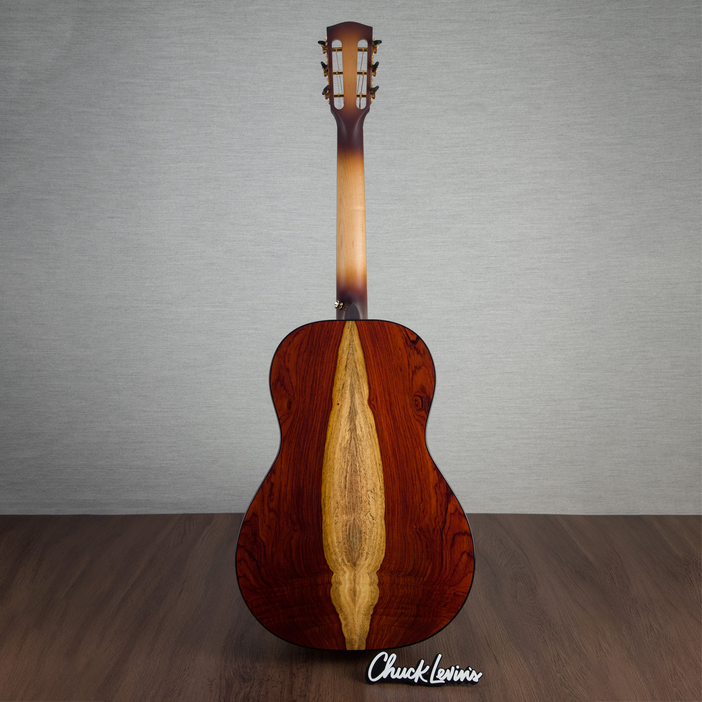 Bedell Revolution Parlor Size Guitar - Cocobolo and AD Spruce - Amber Burst - CHUCKSCLUSIVE - #1222002