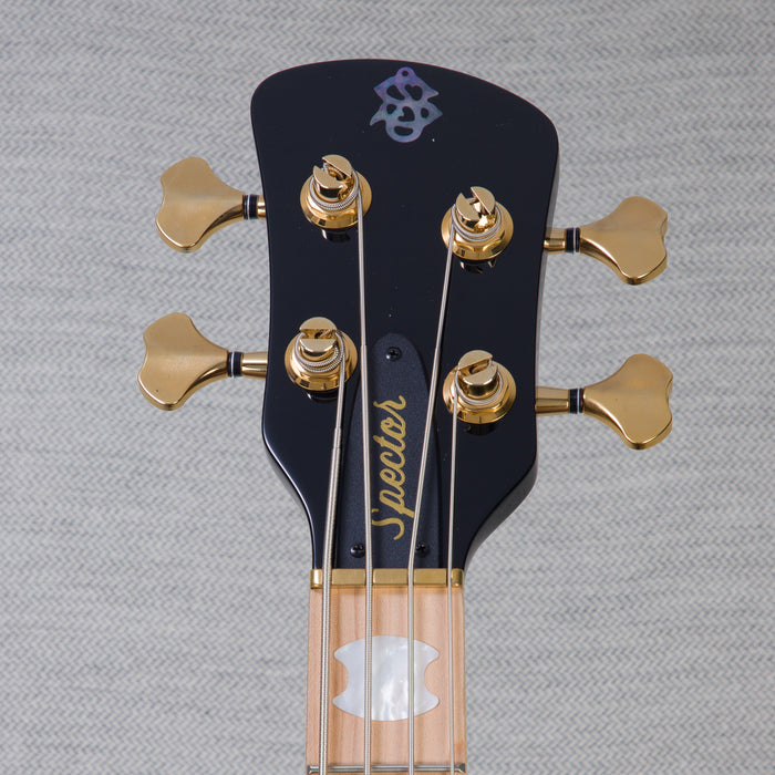 Spector Euro4LT Spalted Maple Bass Guitar - Fire Red Burst - CHUCKSCLUSIVE - #]C121SN 21111 - Display Model, Mint