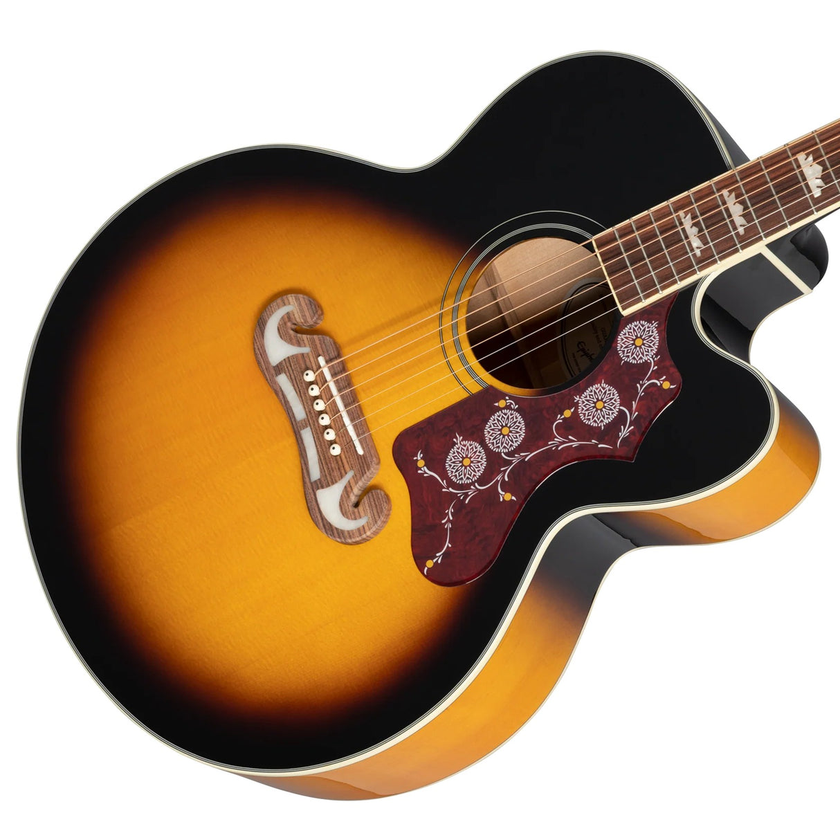 Epiphone J-200 Studio EC Acoustic Electric Guitar - Vintage Burst