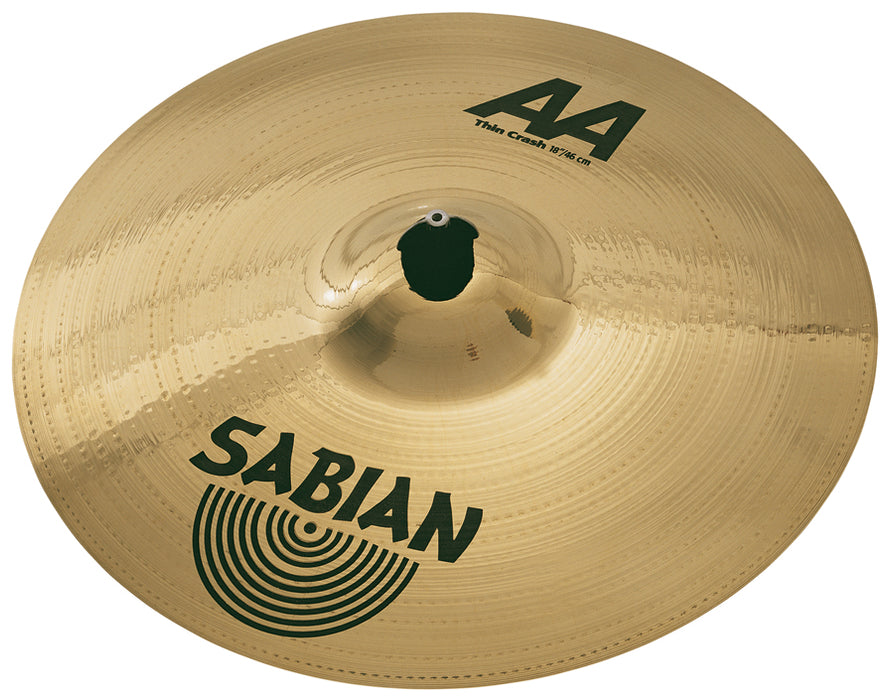 Sabian 18" AA Thin Crash Cymbal Brilliant Finish - New,18 Inch