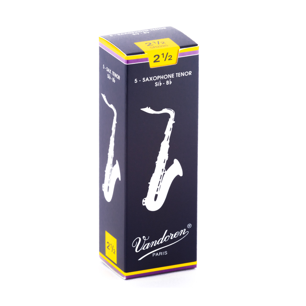 Vandoren Traditional 5-Pack Tenor Saxophone Reeds - 2.5