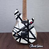 EVH Custom Shop Special Edition Wolfgang Stripes Electric Guitar - White/Black Stripes - #WG17642A