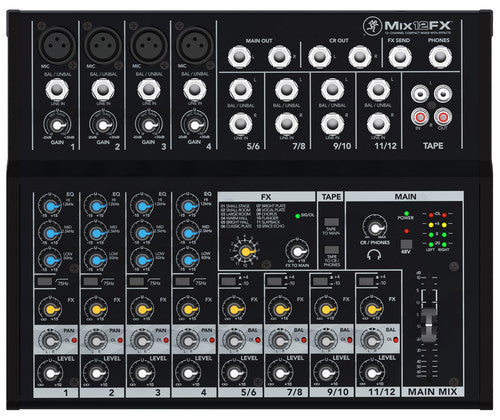 Mackie MIX 12FX Analog Mixer with Effects