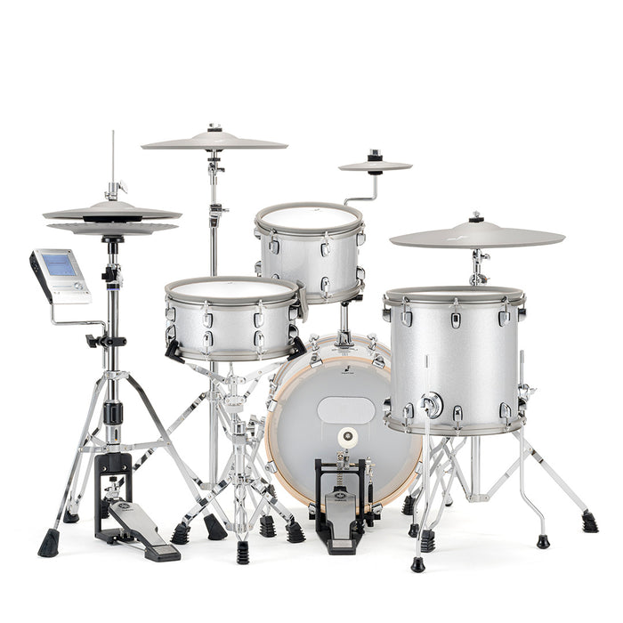 EFNOTE 5 4-Piece Electronic Drum Kit With Cymbal Pads - White Sparkle