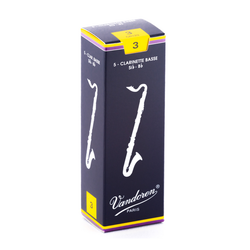 Vandoren CR12 Traditional Bass Clarinet Reed 5-Pack - New,3