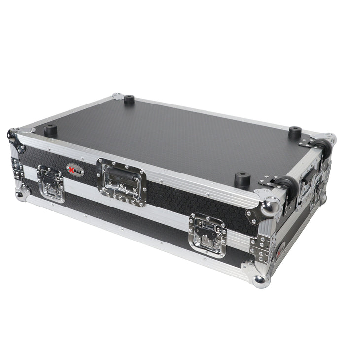 Pro X XS-XDJRX3WLT ATA Flight Case ATA Flight Case for Pioneer XDJ-RX3 DJ Controller with Laptop Shelf 1U Rack Space and Wheels