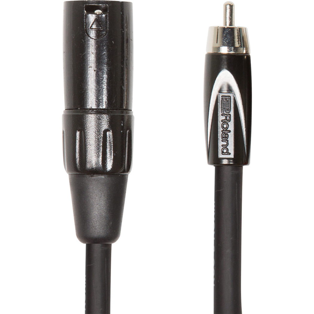 Roland RCC-5-RCXM Black Series XLR Male to RCA Interconnect Cable – 5-Foot