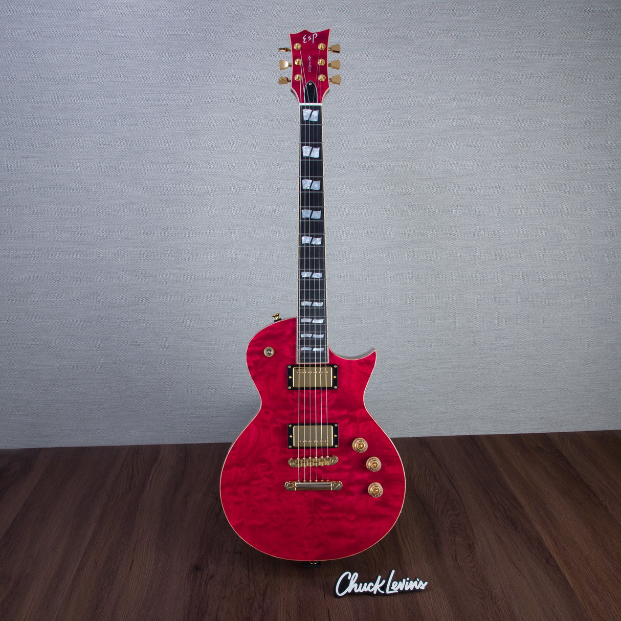 ESP USA Eclipse QM GH Electric Guitar - Raspberry - #US24124 - Mint, Open Box