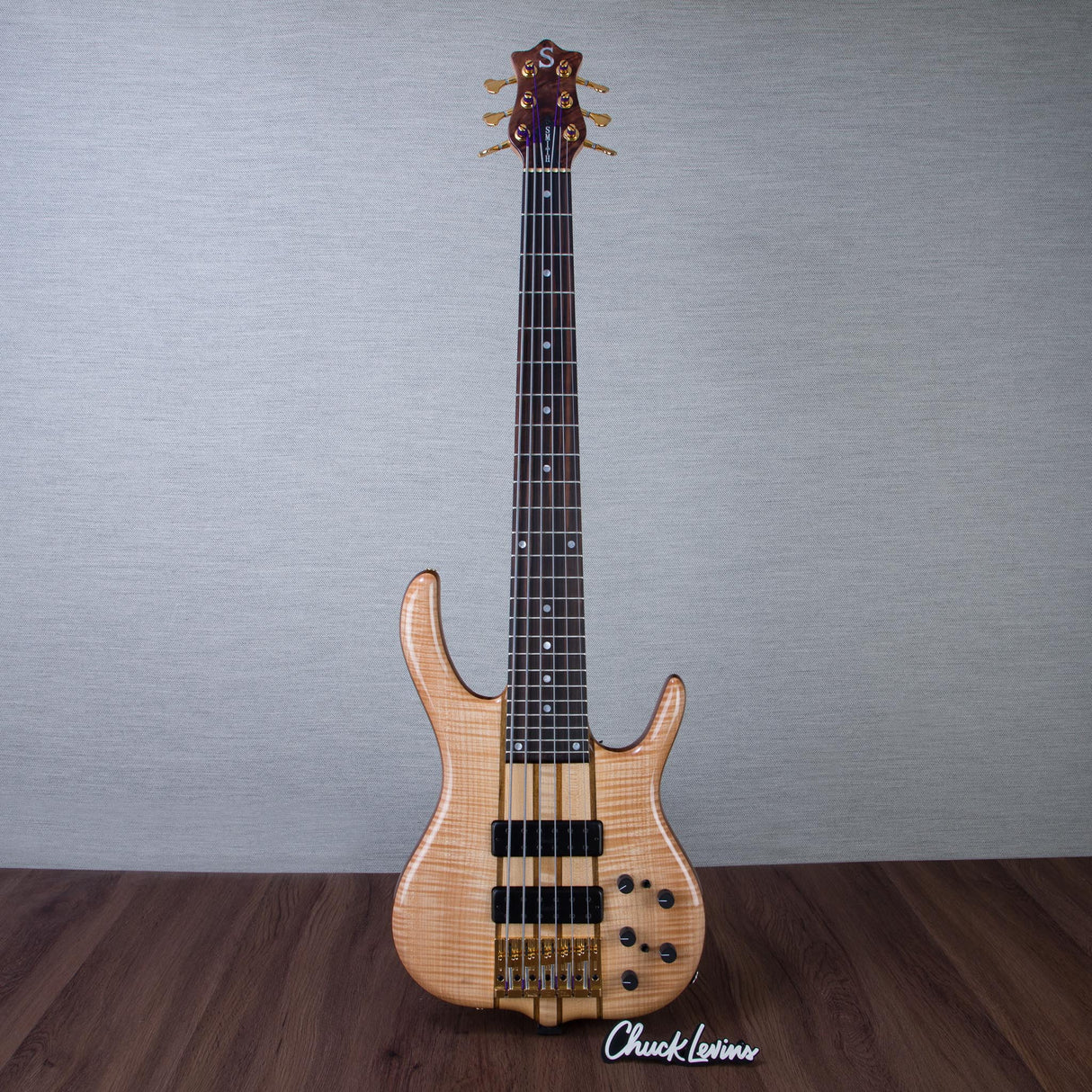 Ken Smith BSR-6WTE BSR White Tiger 4A-Top Electric Bass Guitar - #6WTE7082TP26