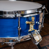 Noble & Cooley 5x14-Inch Solid Ash Shell Snare - Trans Blue Gloss