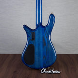 Spector Euro 4 LT Poplar Burl Over Ash Electric Bass Guitar - Faded Light Blue Gloss - CHUCKSCLUSIVE - #]C121NB23311