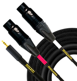 Mogami Gold 3.5mm TRS Male to Dual XLR Male Y-Cable - 3-Foot