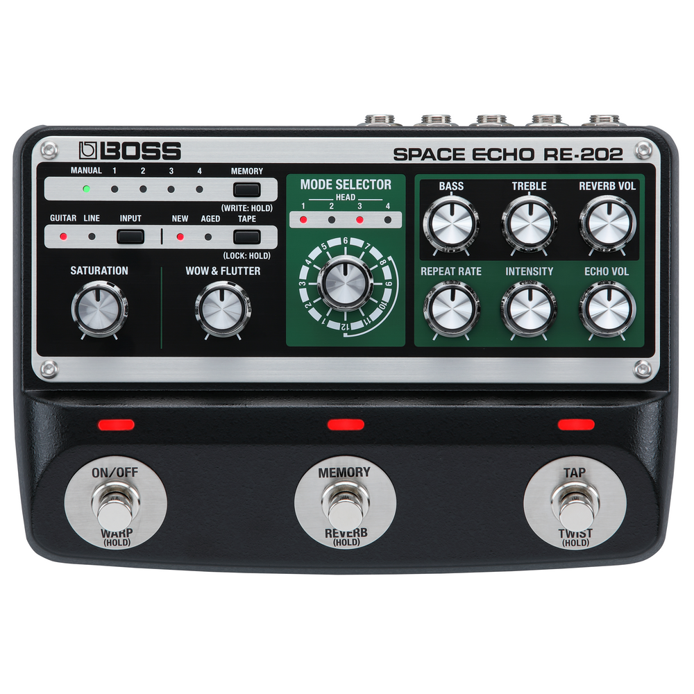 Boss RE-202 Space Echo Digital Delay Pedal - Mint, Open Box