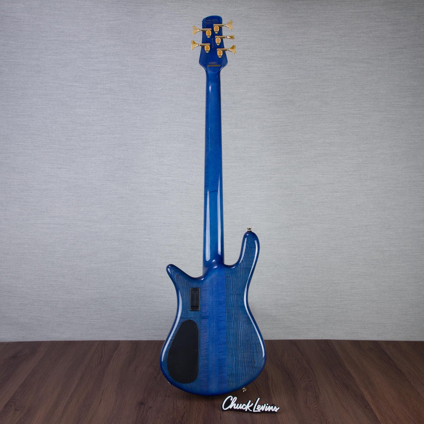 Spector Euro 5 LT Poplar Burl Over Ash 5-String Electric Bass Guitar - Faded Light Blue Gloss - CHUCKSCLUSIVE - #]C121NB23330