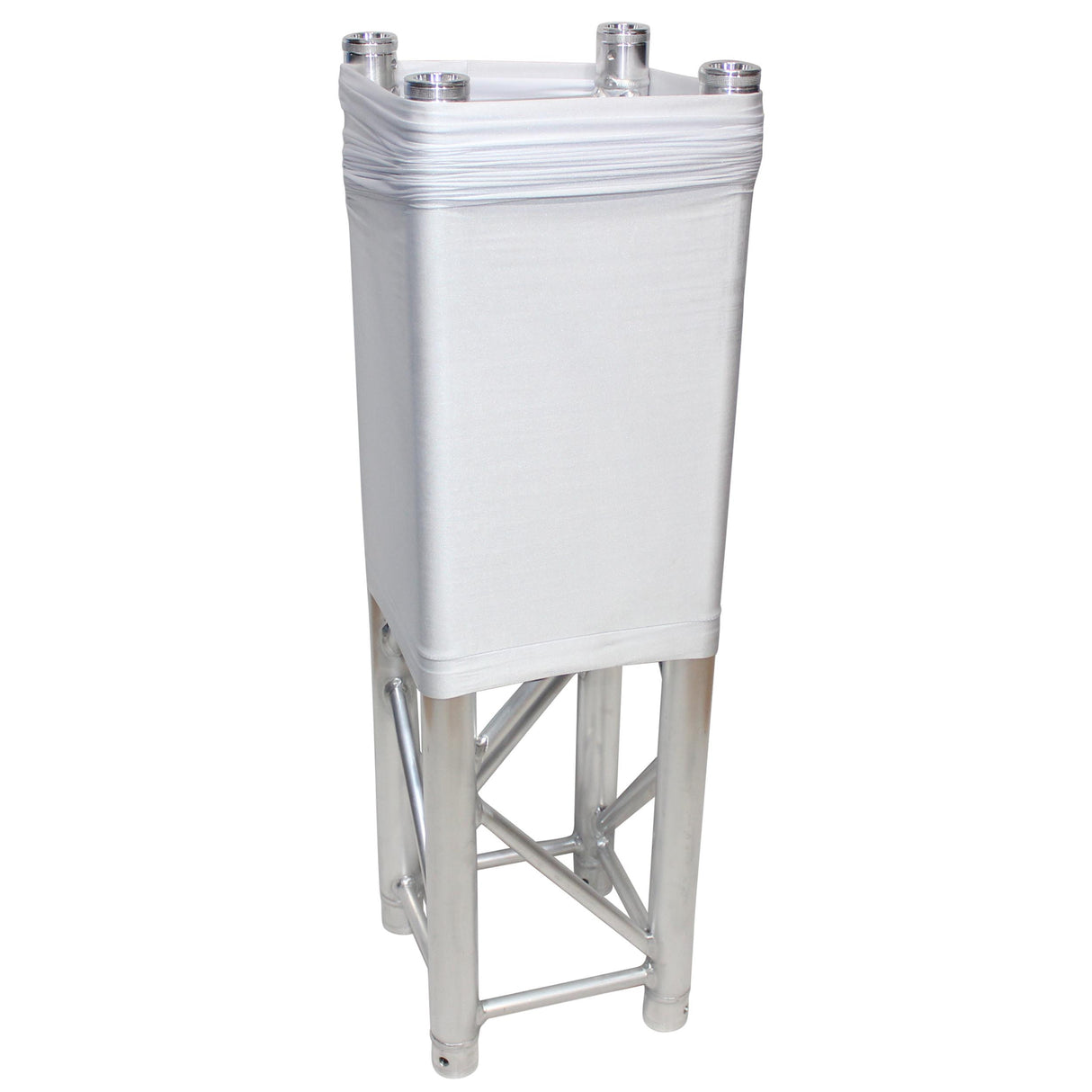 ProX XTC-SQ328TS-W White 3.28-Foot 1M Lycra Cover Scrim Sleeve fits 12-Inch Quad Box Truss Segment