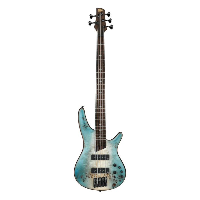 Ibanez Premium SR Series SR1605 5-String Bass Guitar - Caribbean Shoreline Flat - New