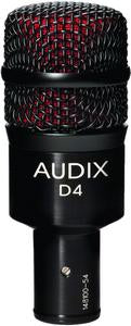 Audix D4 Dynamic Drum and Instrument Microphone For Low Frequencies