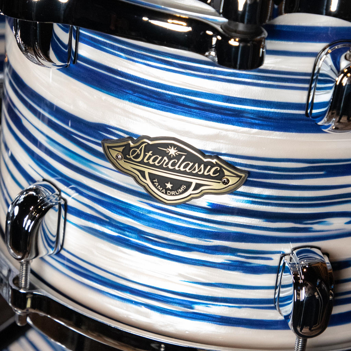 Tama Starclassic Walnut/Birch 5-Piece Shell Pack - Blue and White Oyster