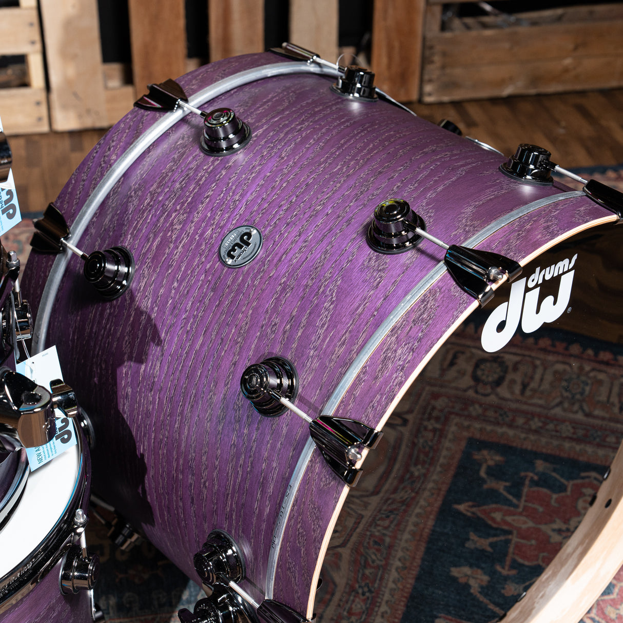 DW Collector's Oak 5-Piece Shell Pack with 22-Inch Kick - Lavender Satin Oil