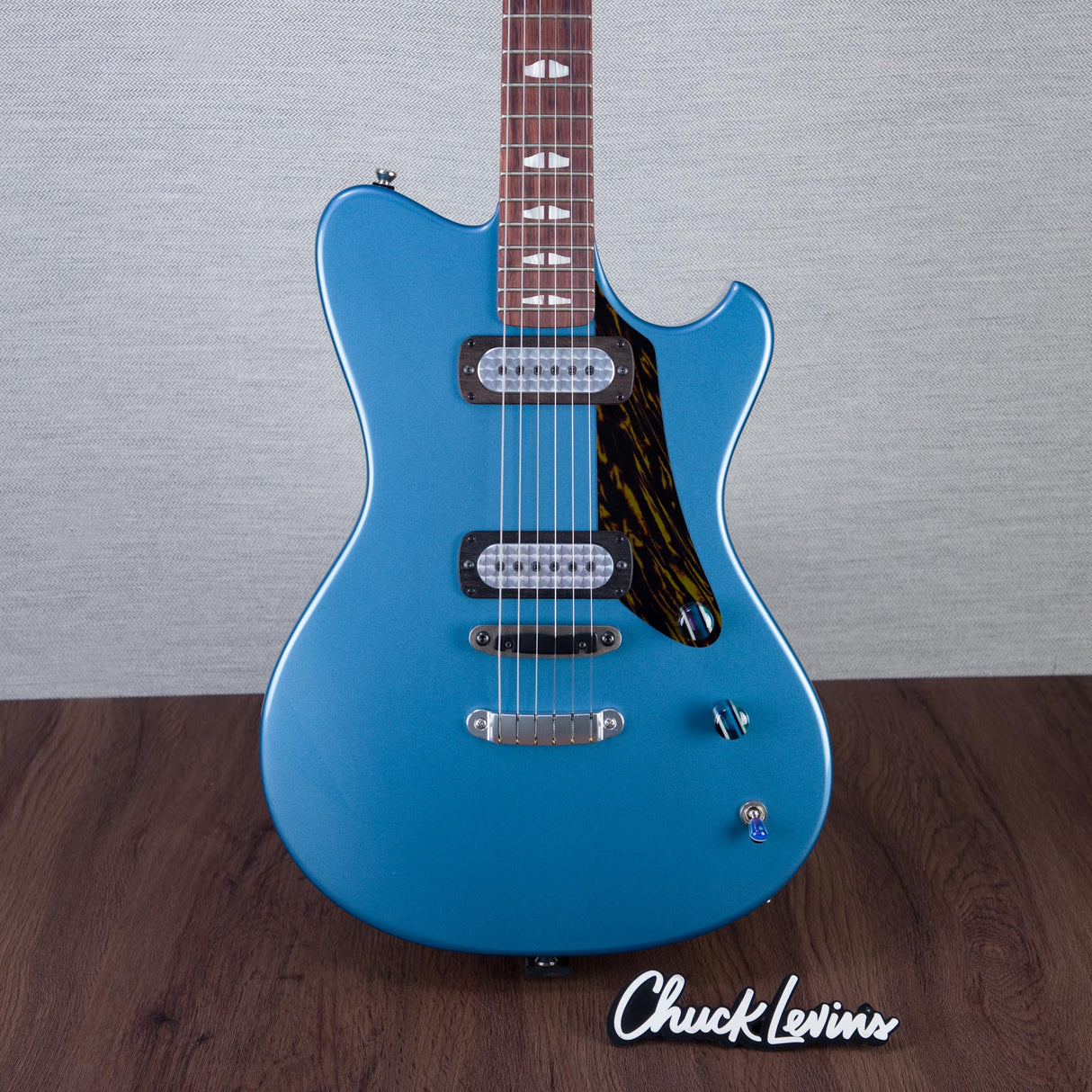 Powers Electric A-Type Electric Guitar - Pelham Blue - #B246
