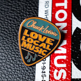 Chuck Levin's Love Local Music Soft Enamel Lapel Pin