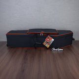 Marcus Bonna Baritone Saxophone Low A Case with Wheels - Black with Orange Trim and Badge