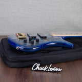 Spector Euro 5 LT Poplar Burl Over Ash 5-String Electric Bass Guitar - Faded Light Blue Gloss - CHUCKSCLUSIVE - #]C121NB23304