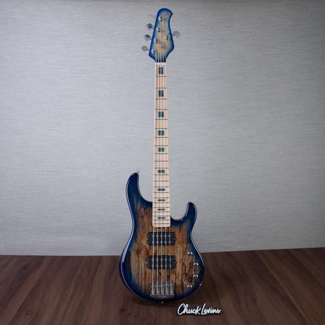 Ernie Ball Music Man Ball Family Reserve StingRay 5 HH 5-String Electric Bass Guitar - Paua Blue Burst - #F93711