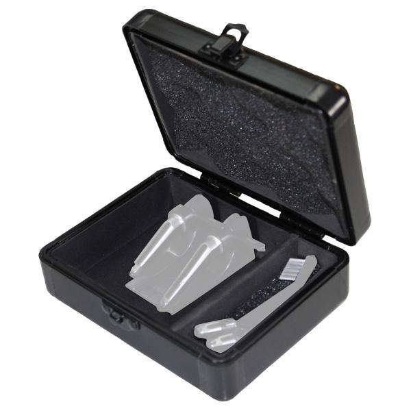 Odyssey KROM KCC2PR2BL Black PRO2 Case for Two Turntable Needle Cartridges