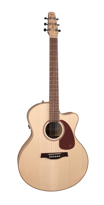 Seagull Performer CW Mini Jumbo Flame Maple HG QIT Acoustic Electric Guitar - Natural