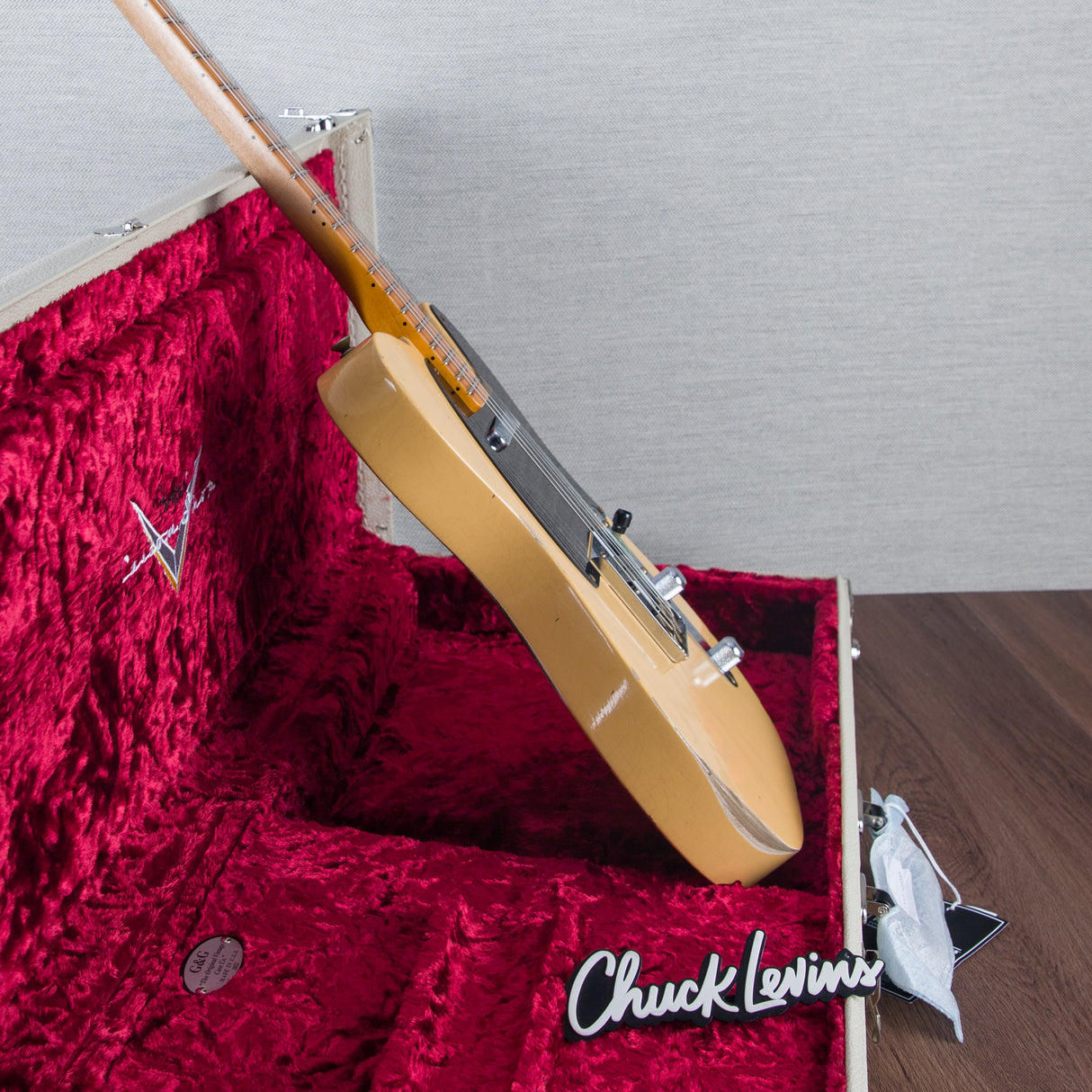 Fender Custom Shop 1952 Telecaster Electric Guitar - Aged Nocaster Blonde - #R124646