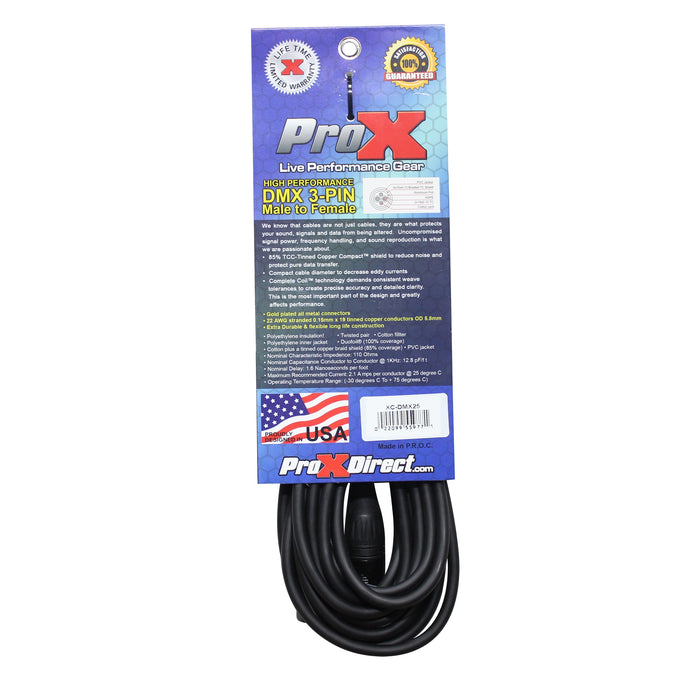 ProX 3PIN DMX High Performance Cable - 25 Foot