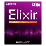Elixir 16102 Phosphor Bronze Nanoweb Coated Acoustic Guitar Strings, Medium (13 - 56)
